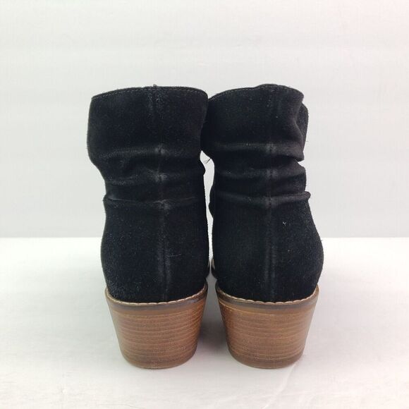 Cole Haan Alayna Slouch Womens Size 6.5 Black Suede Slouch Heeled Booties Boots - Picture 7 of 11